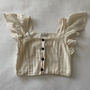 TRF collection Zara linen button top